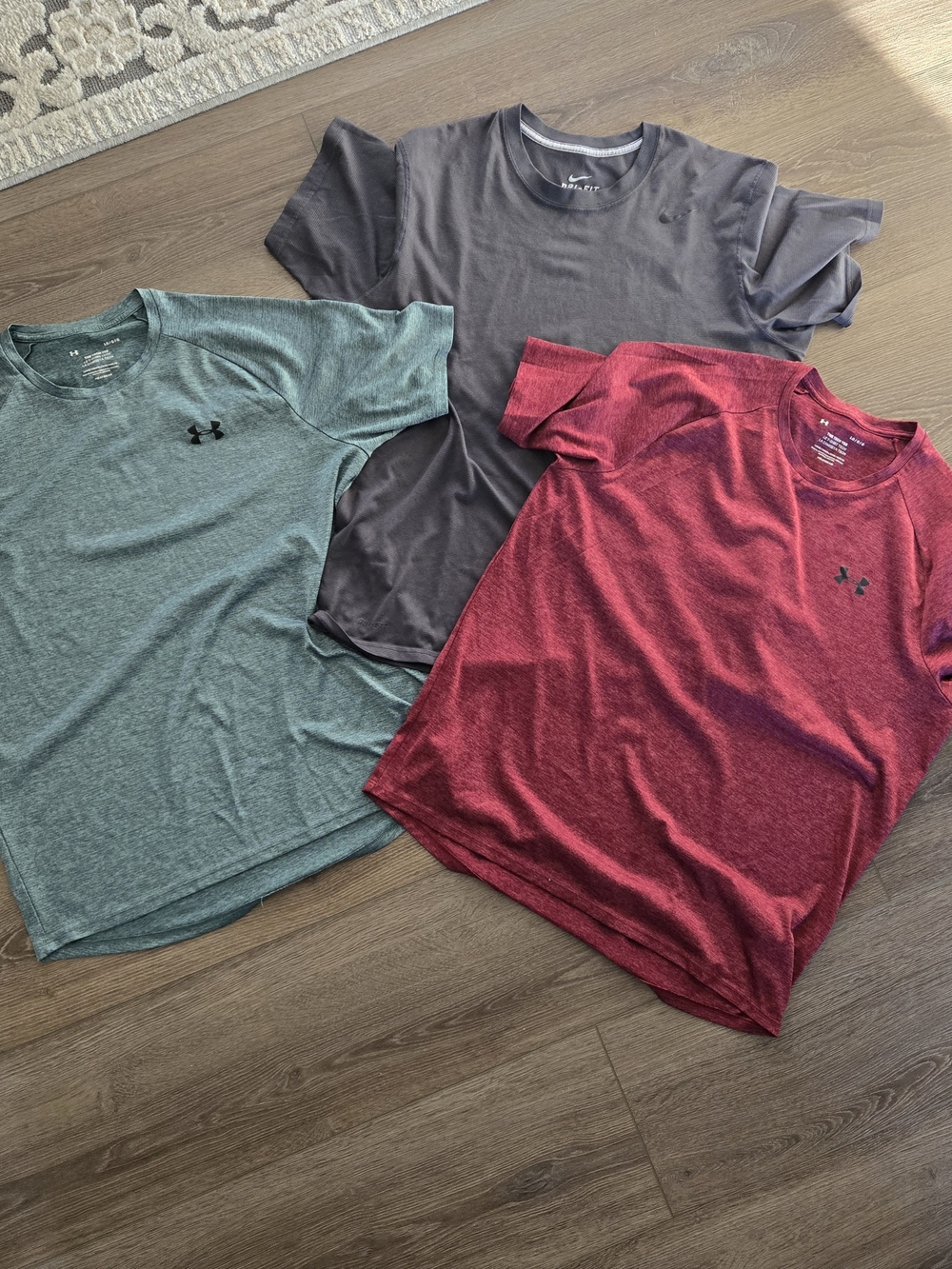 Under Armour/ Nike Men’s Short-Sleeve Tech Tee - Red, Gray, Green
